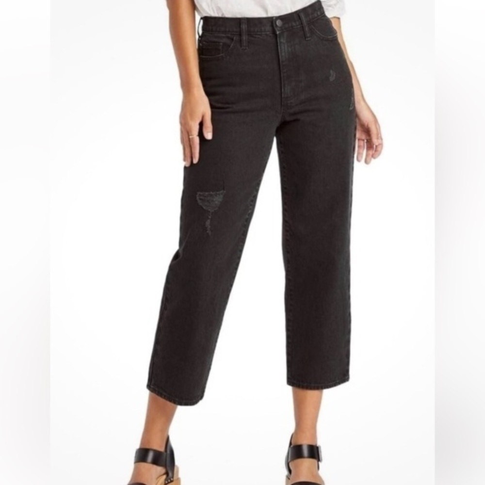 Universal Thread size 8/29 cropped black straight leg jean 26” inseam - Picture 2 of 6